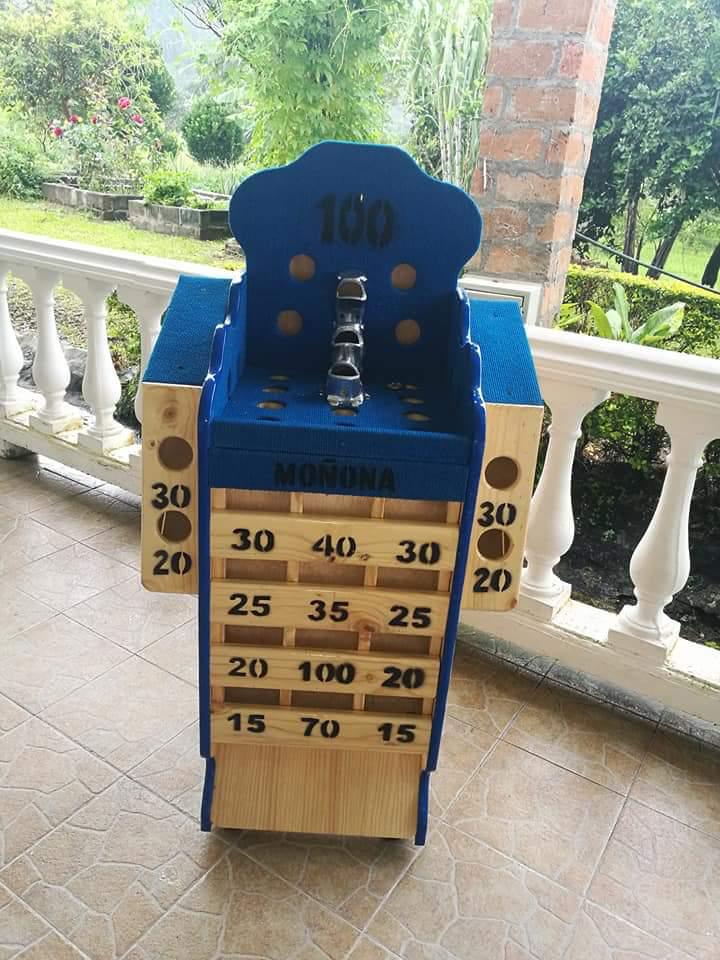 Juego tipo ranas en la terraza